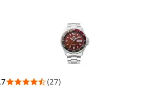 Orient Kamasu Red dykarklocka med silverfärgat armband och en röd urtavla. Perfekt för äventyraren.