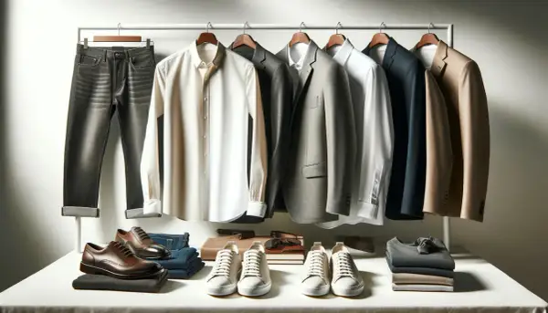 Stiltips herr: En garderob med kavajer, skjortor, jeans och skor. Perfekt för den stilmedvetne mannen.